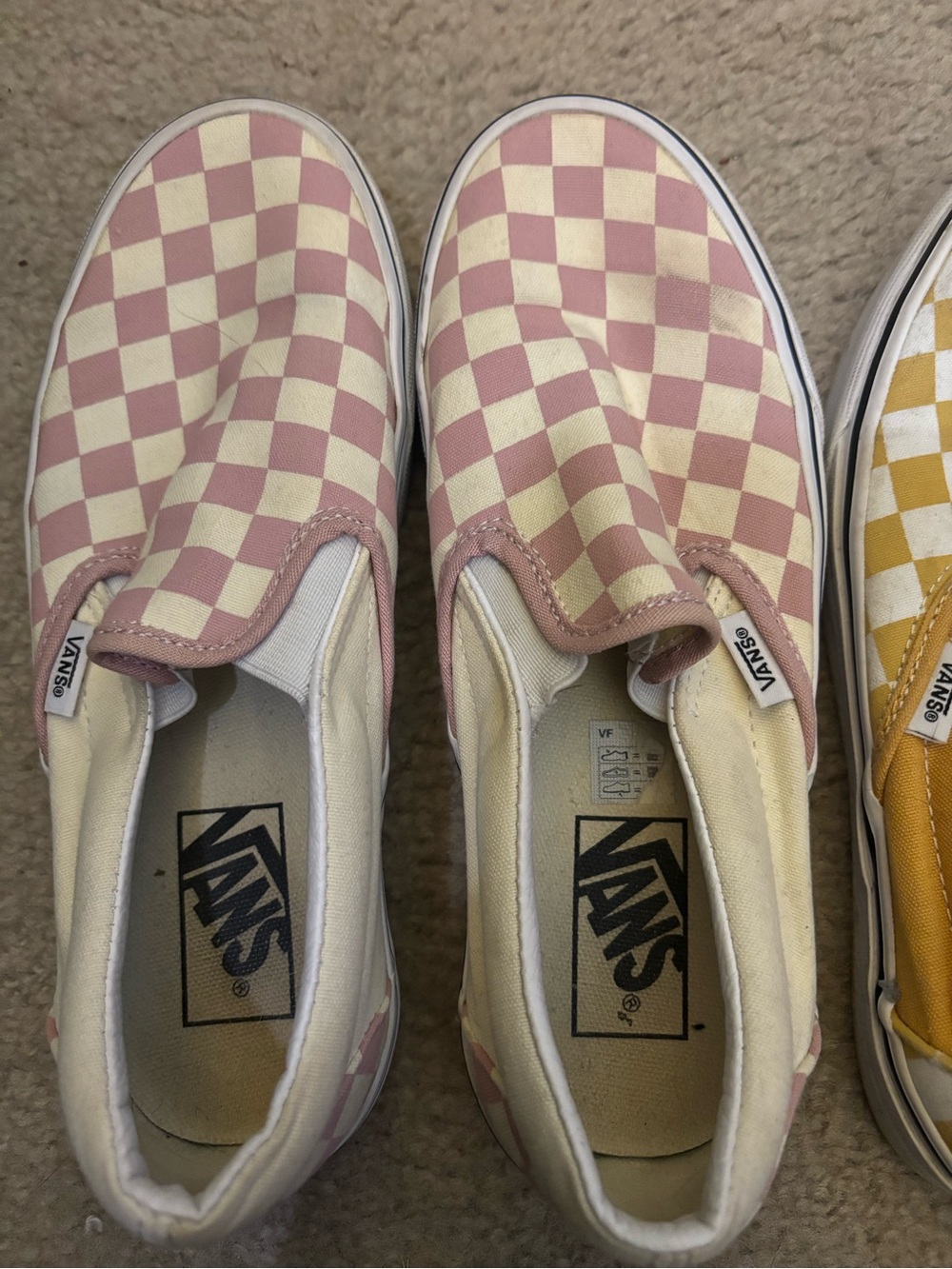 Vans Checkered Slip Ons - Yellow, Green, Pink - Price is for all 3 pairs - Picture 4 of 7